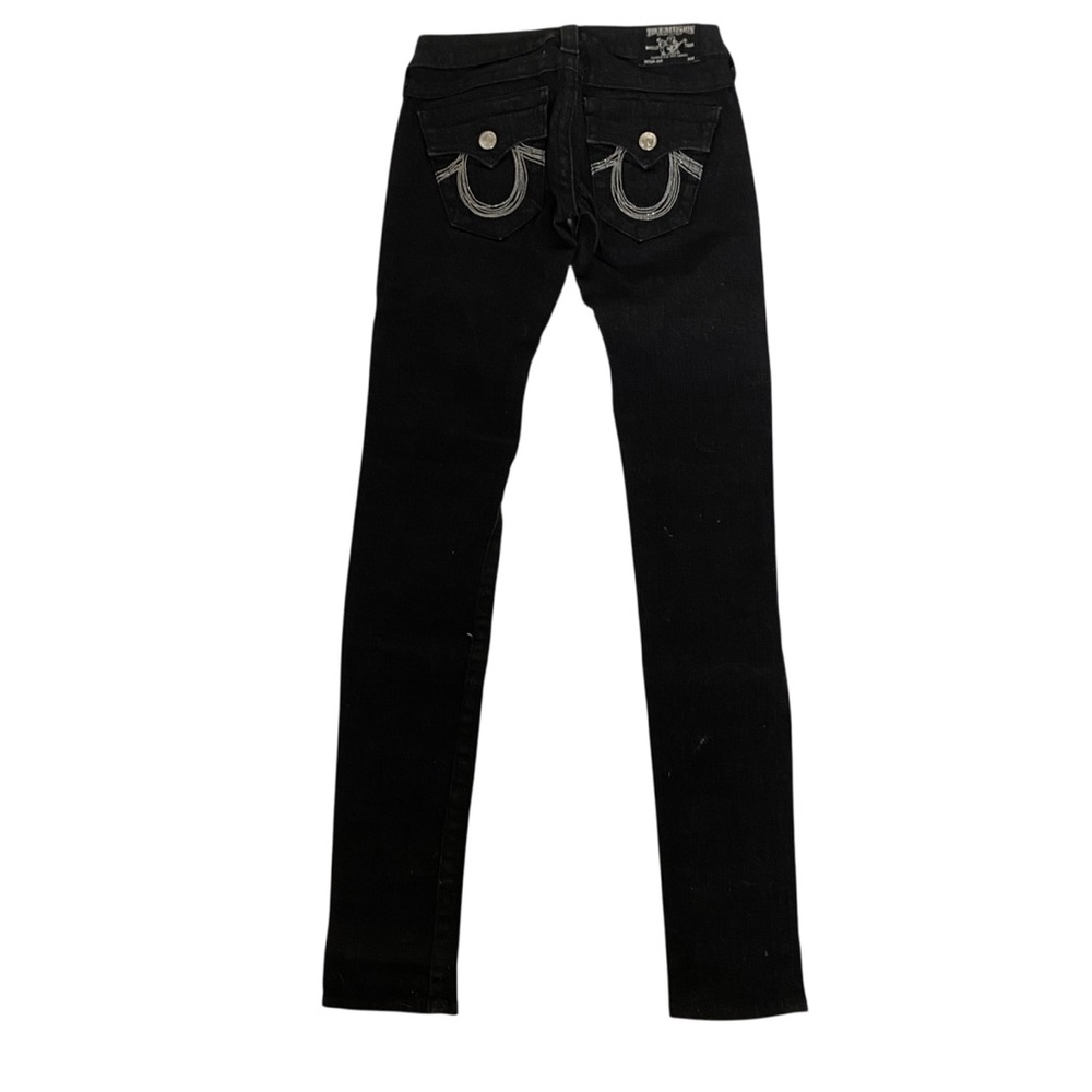 True religion low waisted skinny black jeans size 25